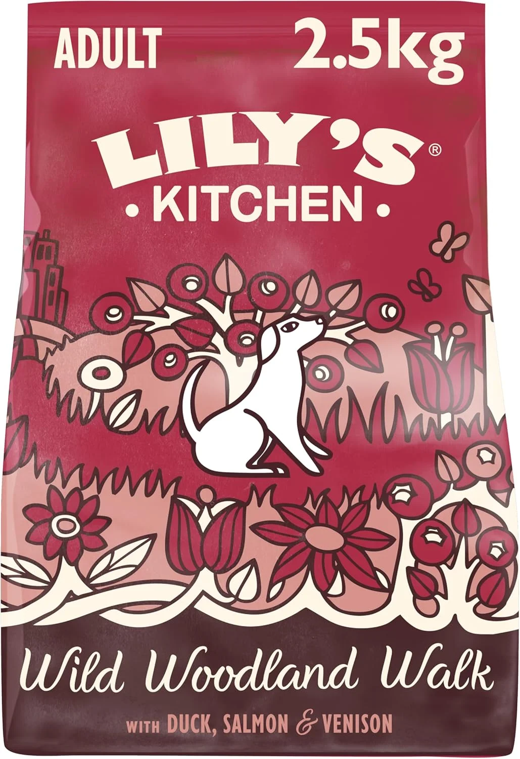 غذای خشک سگ بالغ بدون غلات با گوشت گوزن و اردک LILY'S KITCHEN - وزن 2.5 کیلوگرم