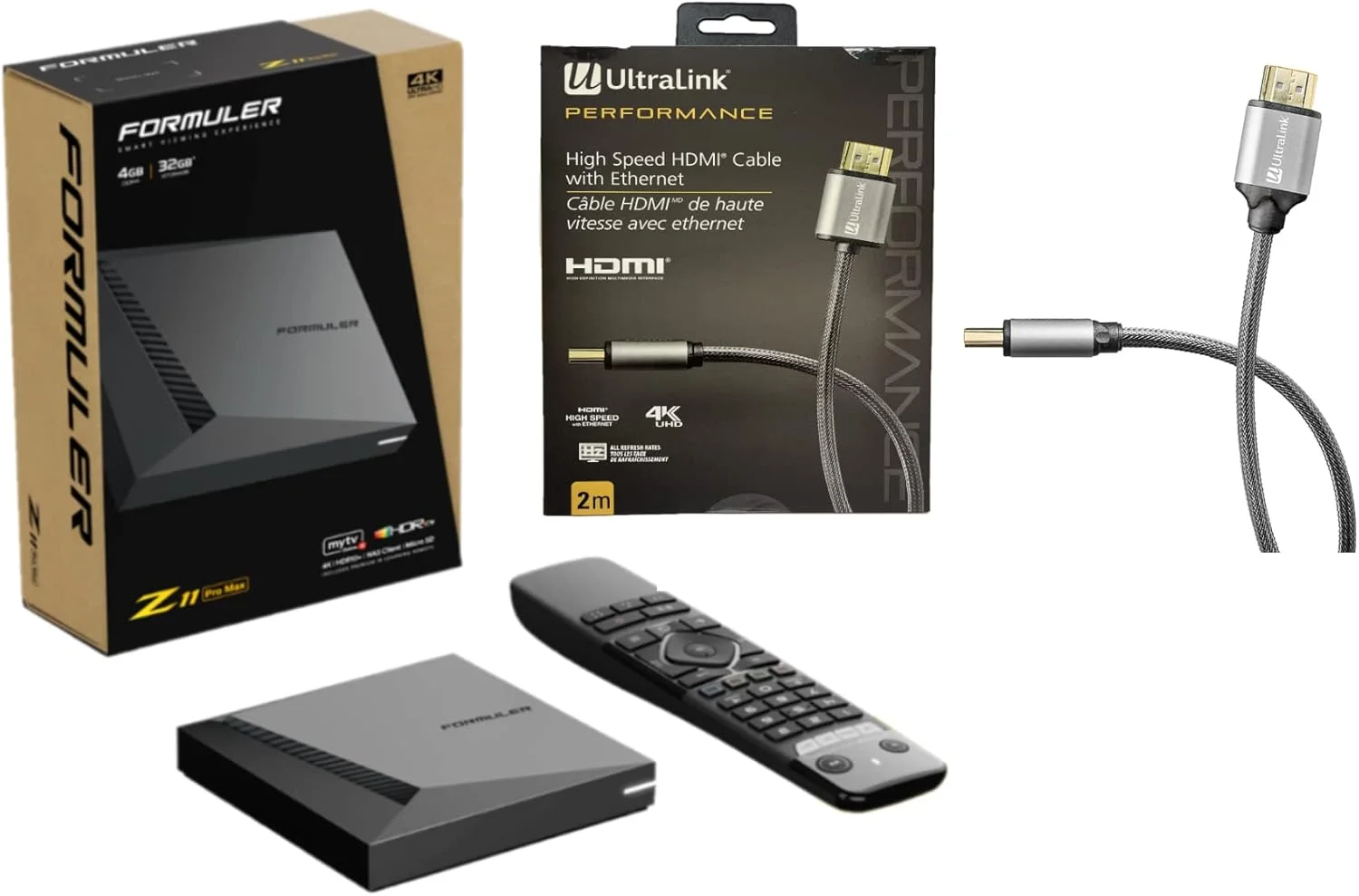 فرمuler Z11 Pro Max 4K اندروید 11 دو بانده 5G گیگابیتی LAN با 4 گیگابایت رم و 32 گیگابایت حافظه به همراه ریموت کنترل IR1 پریمیوم | به همراه کابل HDMI پرسرعت 4K