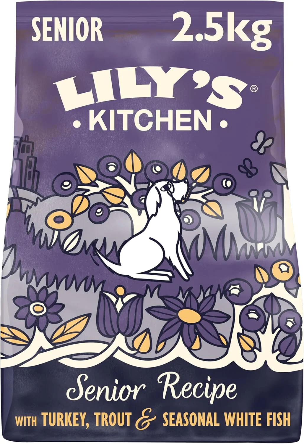 غذای خشک سگ مسن بالای 8 سال با طعم بوقلمون Lily's Kitchen - وزن 2.5 کیلوگرم