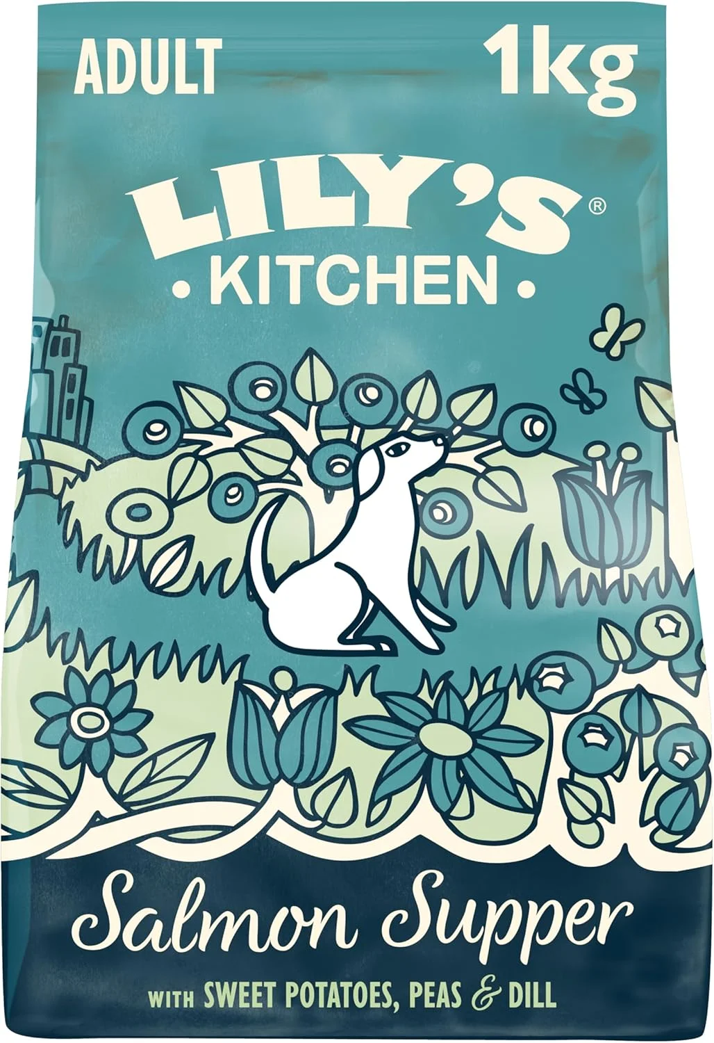 غذای خشک سگ بالغ با طعم ماهی سالمون لیلیز کیچن - 1 کیلوگرم