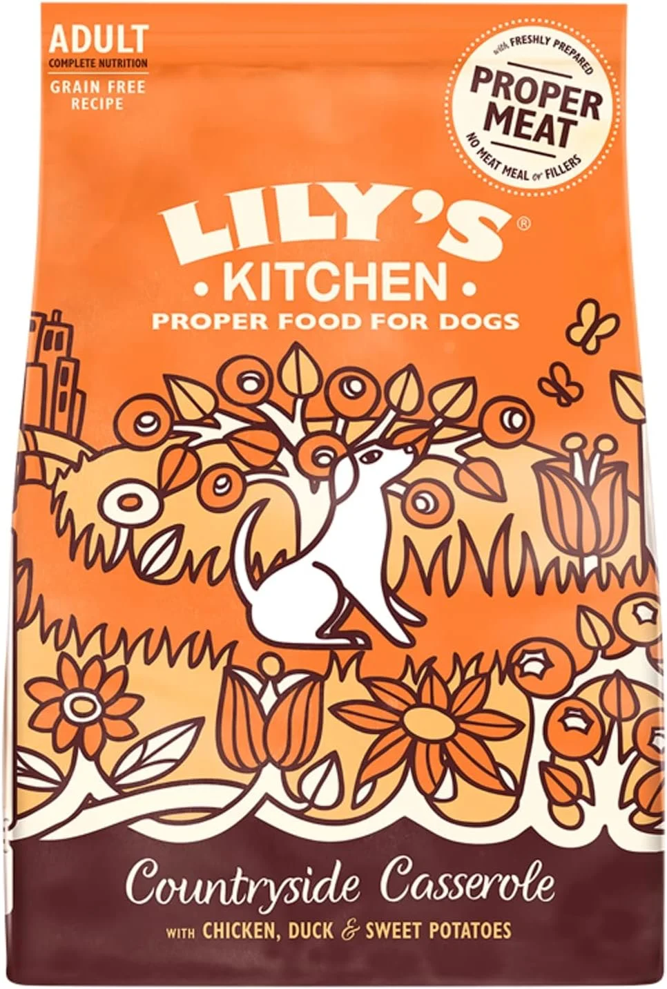 غذای خشک سگ با طعم مرغ و اردک Lily's Kitchen (کامل)، 1 کیلوگرم