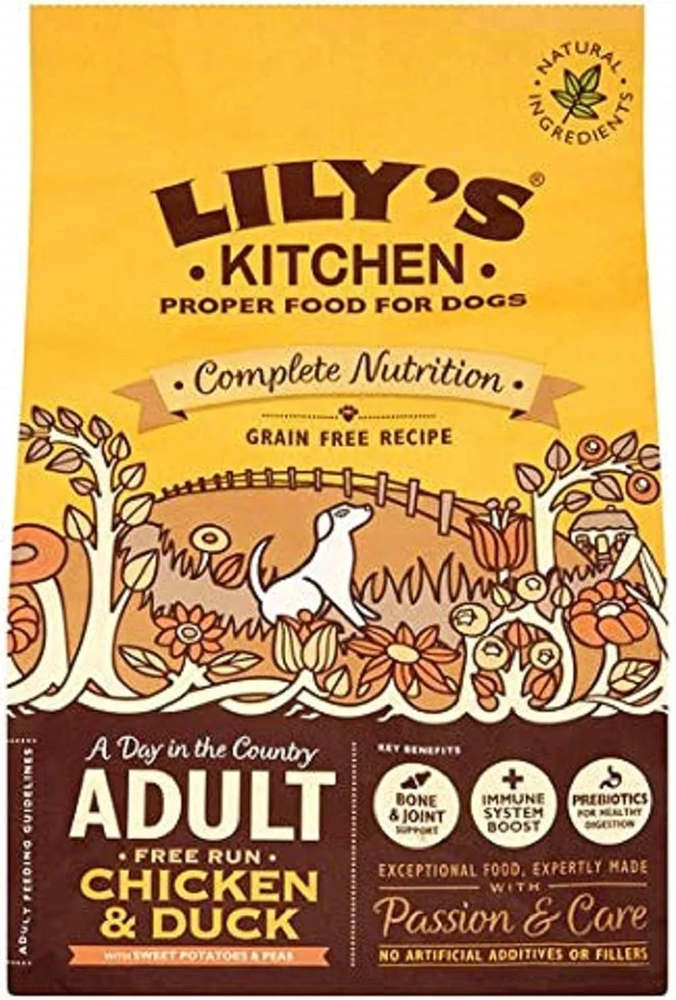 غذای خشک سگ با طعم مرغ و اردک Lily's Kitchen (کامل)، 1 کیلوگرم