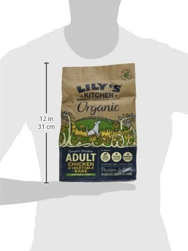 غذای خشک سگ بالغ با طعم مرغ و سبزیجات ارگانیک Lily's Kitchen - وزن ۱ کیلوگرم