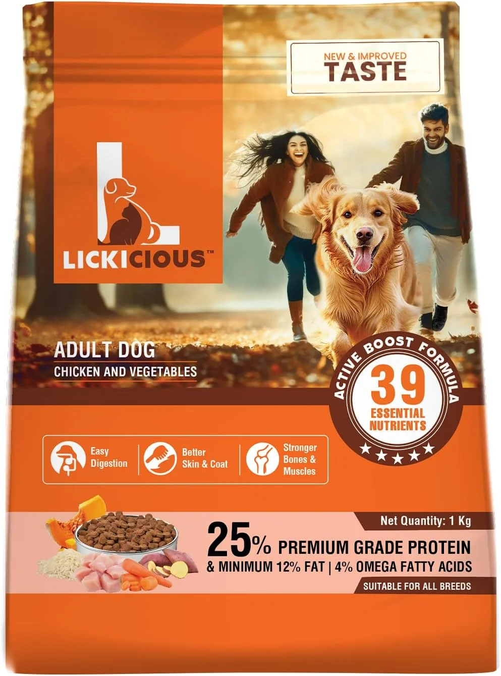 غذای خشک سگ بالغ لیکیشس 1 کیلوگرم | مرغ، برنج، سبزیجات با پروتئین بالا | 39 ماده مغذی ضروری | پوست سالم، پوشش براق، استخوان ها و عضلات قوی | غذای کامل و متعادل خالص برای سگ های نژاد دار غذای خشک سگ بالغ لیکیشس 1 کیلوگرم | مرغ، برنج، سبزیجات با پروتئین بالا | 39 ماده مغذی ضروری | پوست سالم، پوشش براق، استخوان ها و عضلات قوی | غذای کامل و متعادل خالص برای سگ های نژاد دار