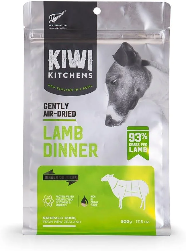 غذای خشک سگ با طعم بره Kiwi Kitchens، خشک شده با هوا، 500 گرم غذای خشک سگ با طعم بره Kiwi Kitchens، خشک شده با هوا، 500 گرم