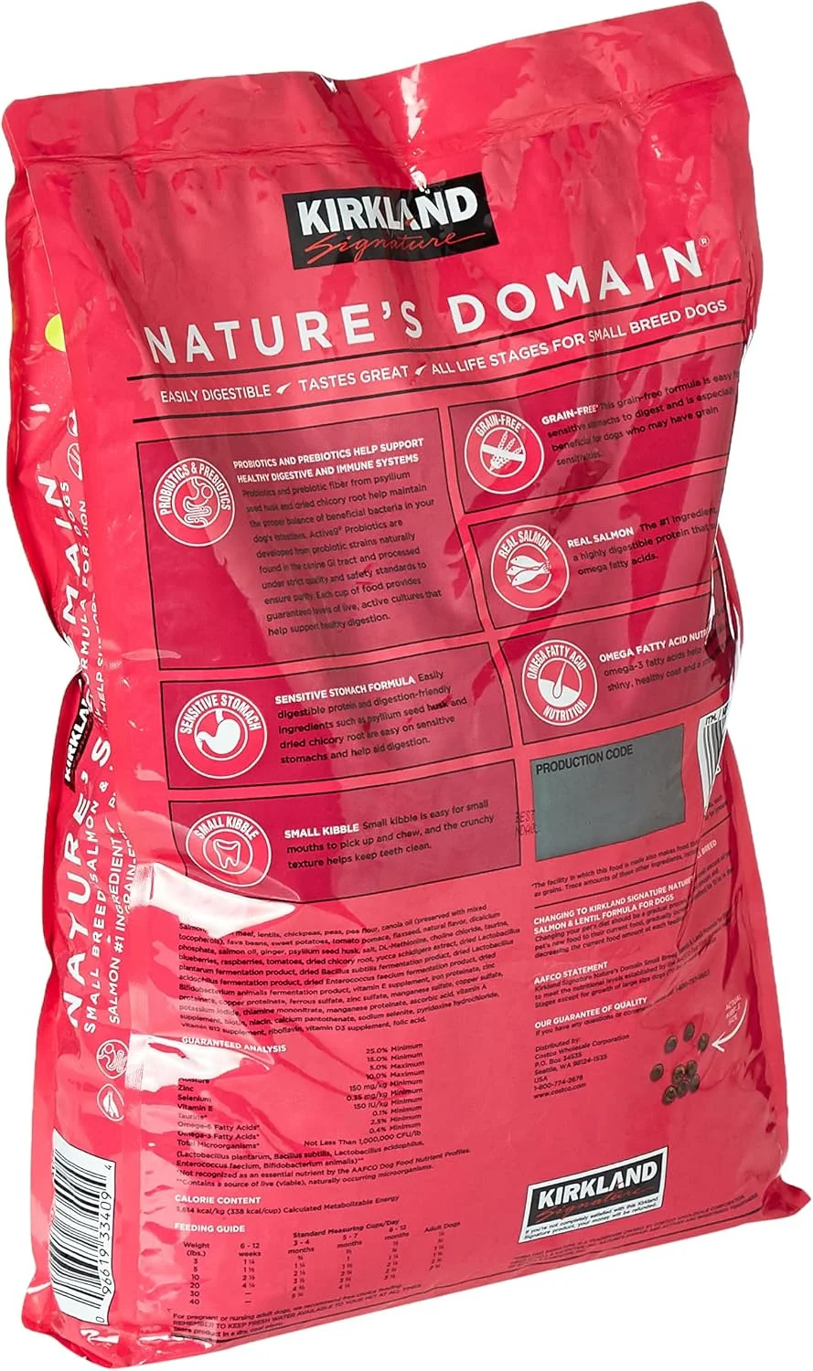 غذای سگ نژاد کوچک Kirkland Signature Nature's Domain، فرمول ماهی سالمون و عدس 9 کیلوگرمی، قهوه ای، 1193179، غذای سگ کوچک Kirkland Signature S.S. 9 کیلوگرمی، بسیار بزرگ