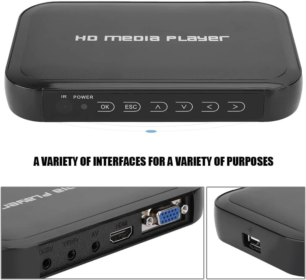 مرکز پخش رسانه ای ای وینر Full HD 1080P با پشتیبانی از فرمت های RM/RMVB/AVI/MPEG