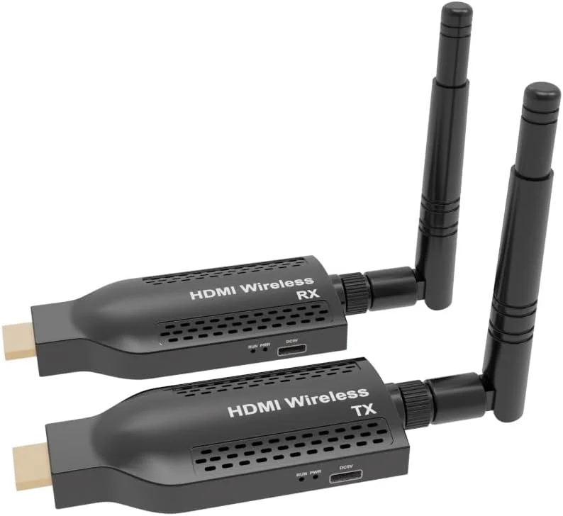 کیت فرستنده و گیرنده HDMI بی سیم قابل حمل EXVIST - برد بلند 492t، پخش جریانی HD 1080P، اتصال آسان برای تلویزیون/پروژکتور - ایده آل برای سینمای خانگی، ارائه های اداری