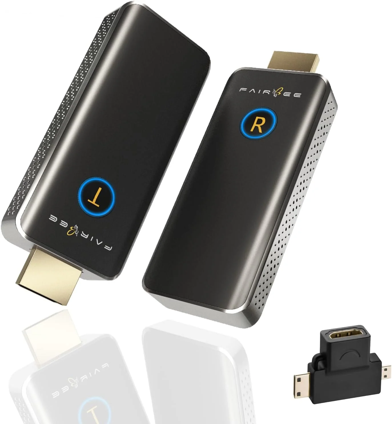 فرستنده و گیرنده HDMI بی‌سیم، انتقال رادیویی HDMI با کیفیت 1080P FHD، پشتیبانی از 16TX به 1RX، توسعه دهنده HDMI بی‌سیم 2.4G/5G برای پخش ویدئو و صدا از لپ‌تاپ/کامپیوتر/پروژکتور/تلویزیون، Plug & Play