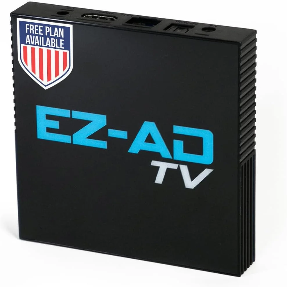 پخش کننده نمایشگر دیجیتال EZ-AD TV، کیت پخش کننده 4K نمایشگر دیجیتال، ارسال خودکار محتوا، کنترل شده توسط ابر، ارائه پاورپوینت خود را اضافه کنید، طرح رایگان و برنامه موبایل، هزاران قالب