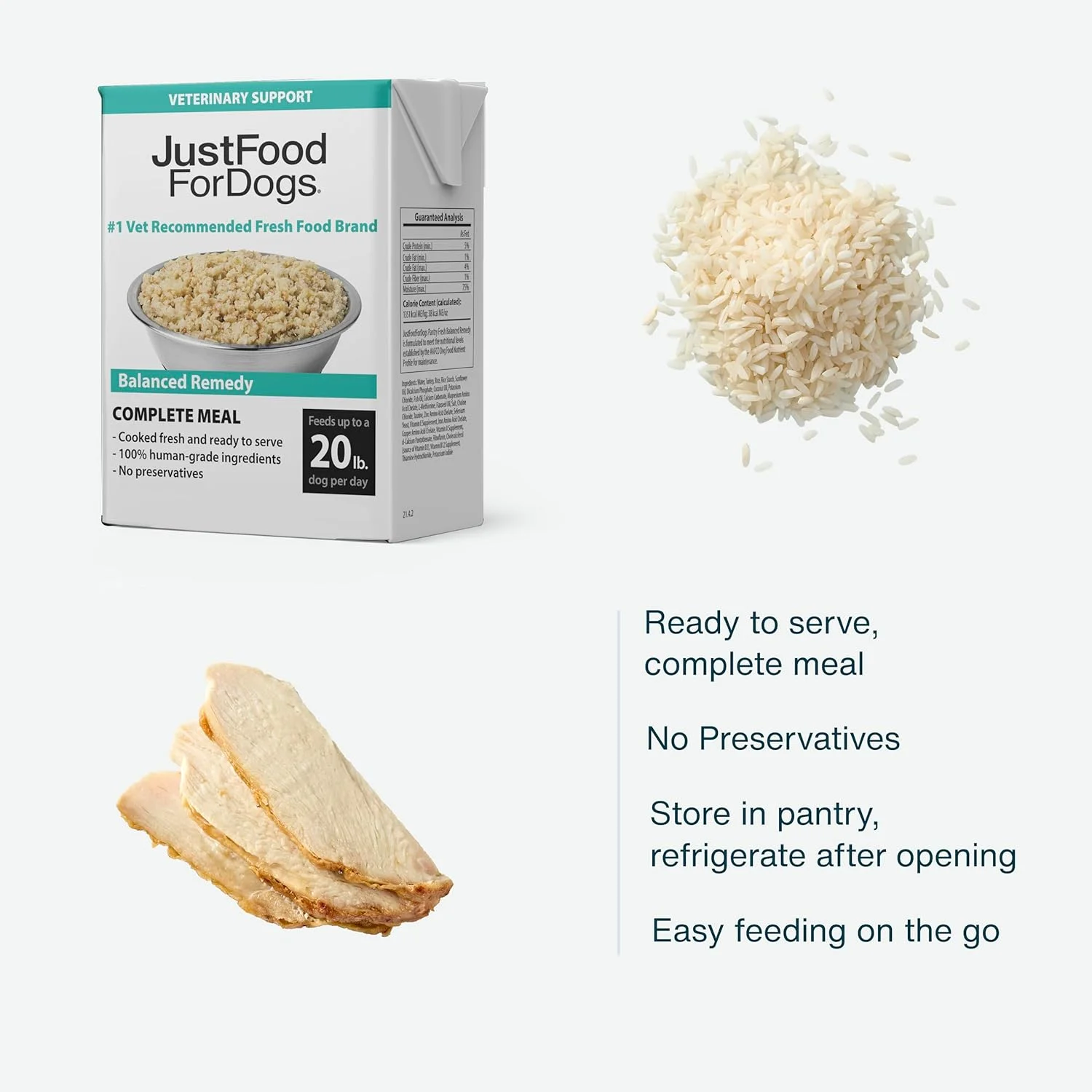 غذای مرطوب سگ JustFoodForDogs، غذای کامل یا مکمل غذای سگ برای معده های حساس، دستور غذای سگ با درجه انسانی و محلول متعادل - 340 گرم (بسته 12 تایی)