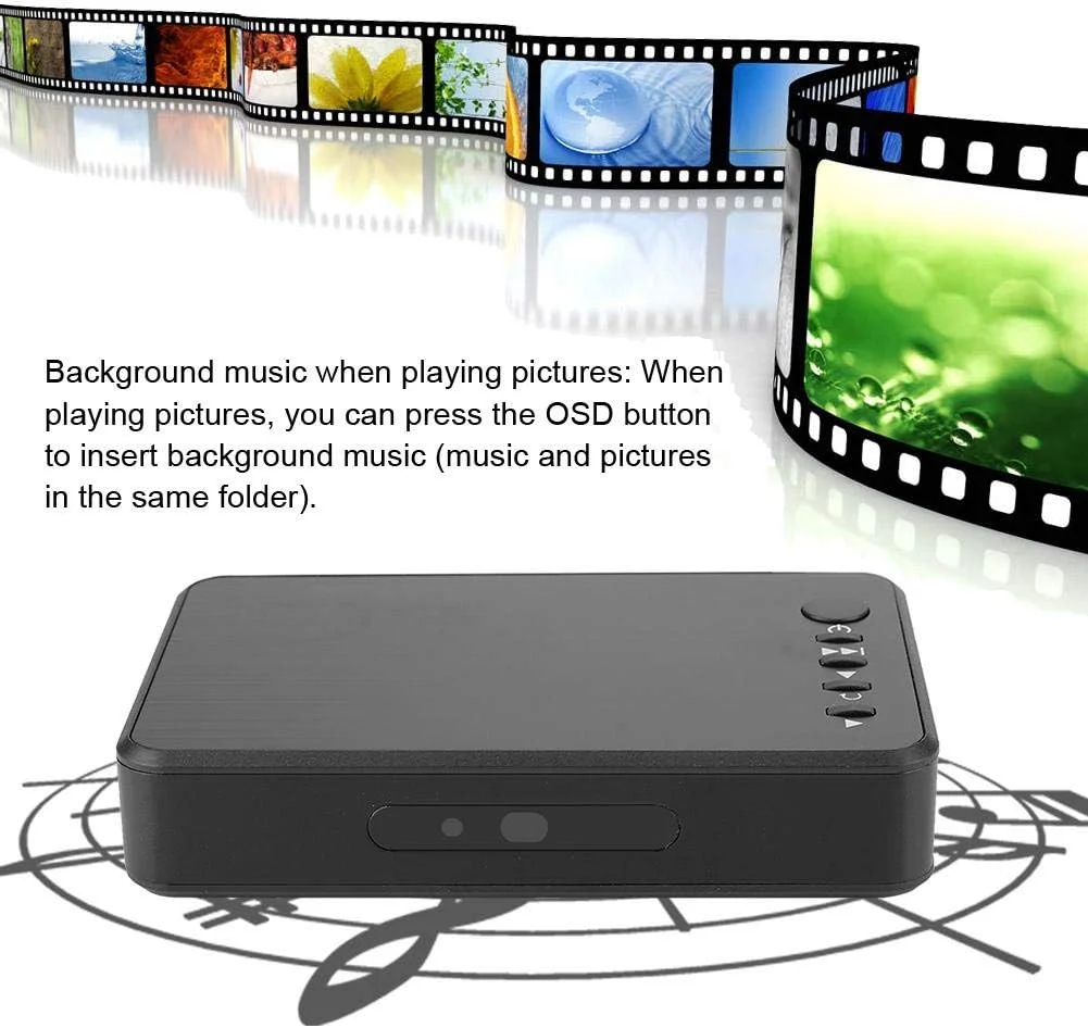 پخش کننده هارد دیسک Estink، پخش کننده رسانه ای قابل حمل 4K HDMI USB3.0HDMI، پخش کننده رسانه ای دیجیتال مینی 1080P Full HD HDMI، مورد استفاده برای بازی، پخش چند رسانه ای، آموزش (ME)