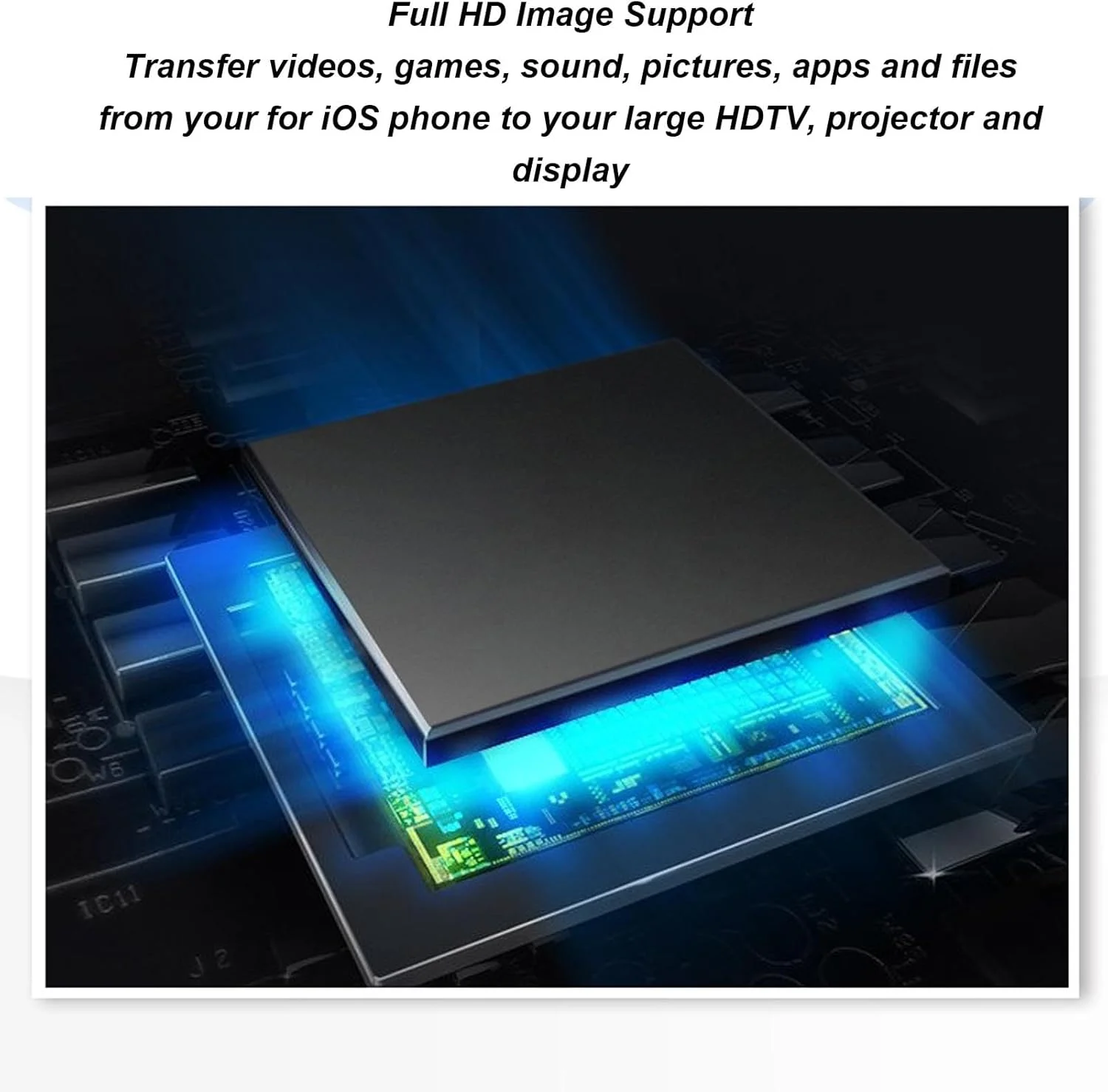 دانگل HDMI بی سیم Ejoyous برای تلویزیون، آداپتور نمایشگر بی سیم فول اچ دی، دانگل تلویزیون وای فای، پخش کننده رسانه هوشمند بی سیم، آداپتور استریم، برای Miracast/DLNA/Air Play Monito Projector Laptop