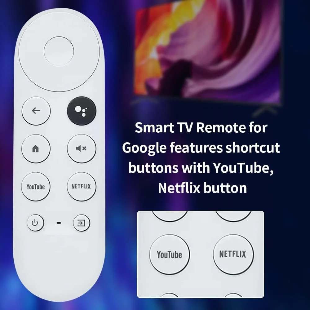 ریموت جایگزین کروم کست ELTERAZONE مدل G9N9N مناسب برای Google TV Chromecast 4K Snow Streaming Media Player