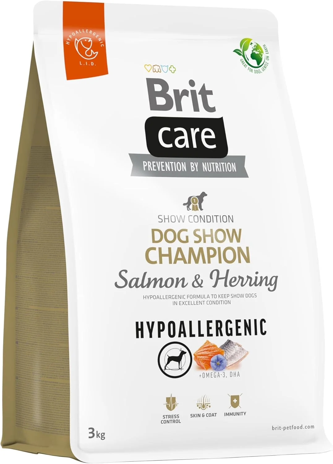 BRIT Care Hypoallergenic Adult Dog Show Champion Salmon & Herring - dry dog food - 3 kg