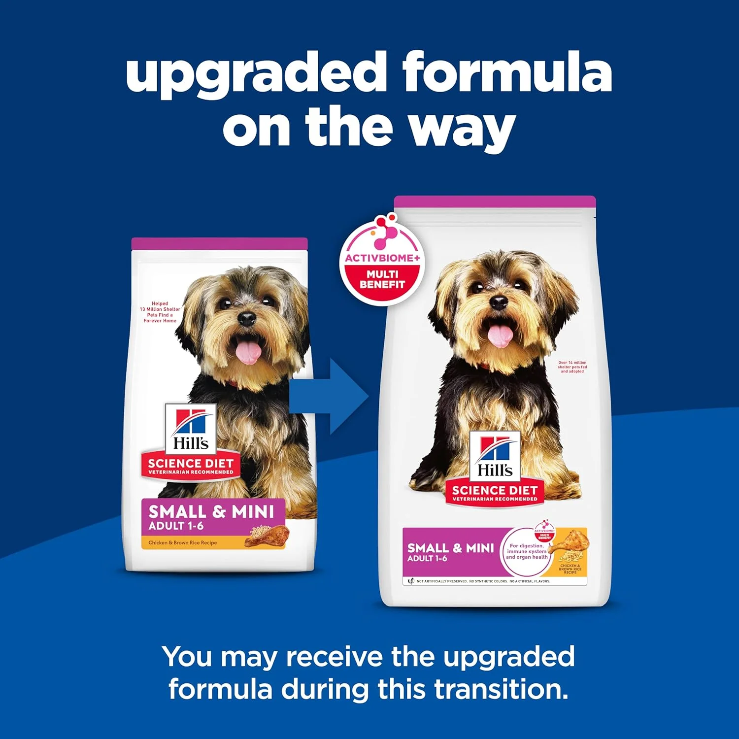 غذای خشک سگ بالغ نژاد کوچک و مینی هیلز ساینس دایت، مرغ و برنج قهوه ای، 2.04 کیلوگرمی