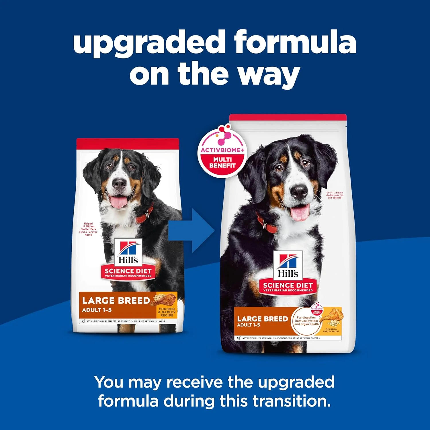 غذای خشک سگ هیلز ساینس دایت، بزرگسال، نژاد بزرگ، طعم مرغ و جو، کیسه 15 پوندی