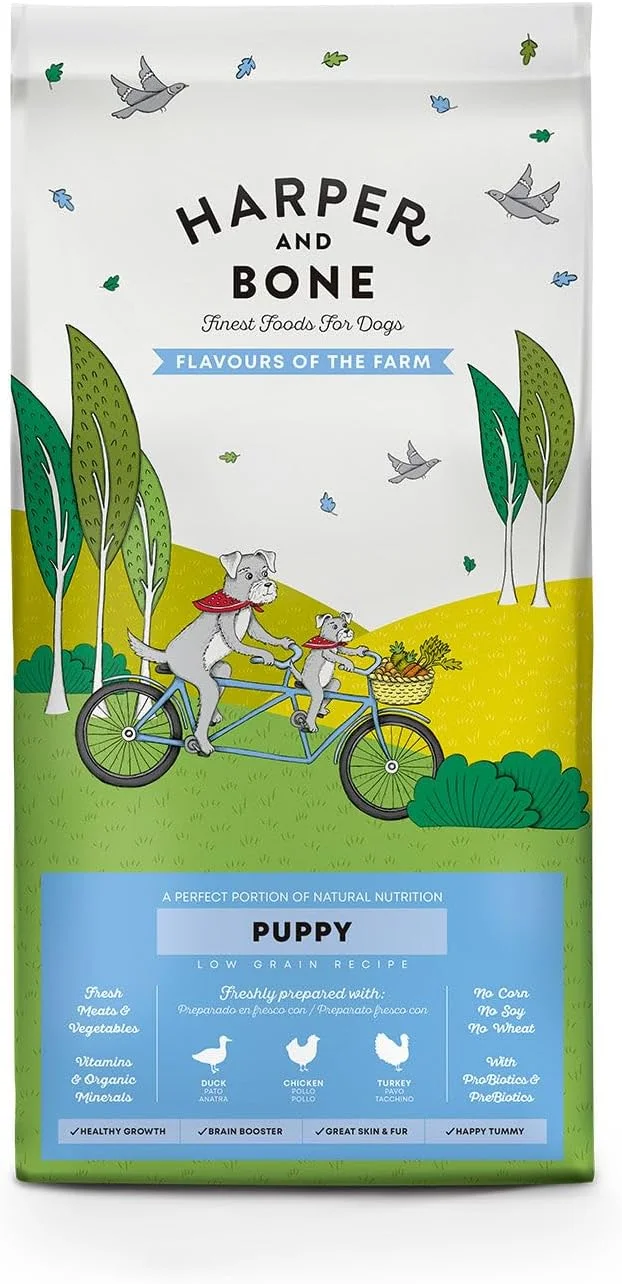 غذای خشک سگ هارپر اند بون با طعم مزرعه برای توله سگ، 2 کیلوگرم غذای خشک سگ هارپر اند بون با طعم مزرعه برای توله سگ، 2 کیلوگرم