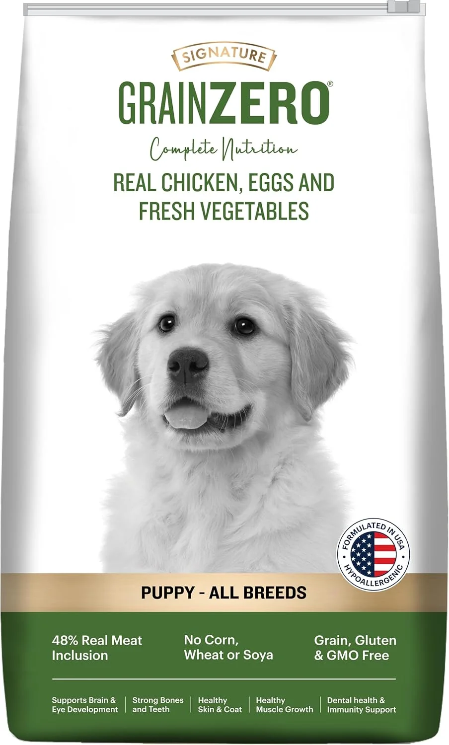 غذای خشک سگ بالغ با طعم مرغ، تخم مرغ و سبزیجات Grain Zero Signature وزن 12 کیلوگرم