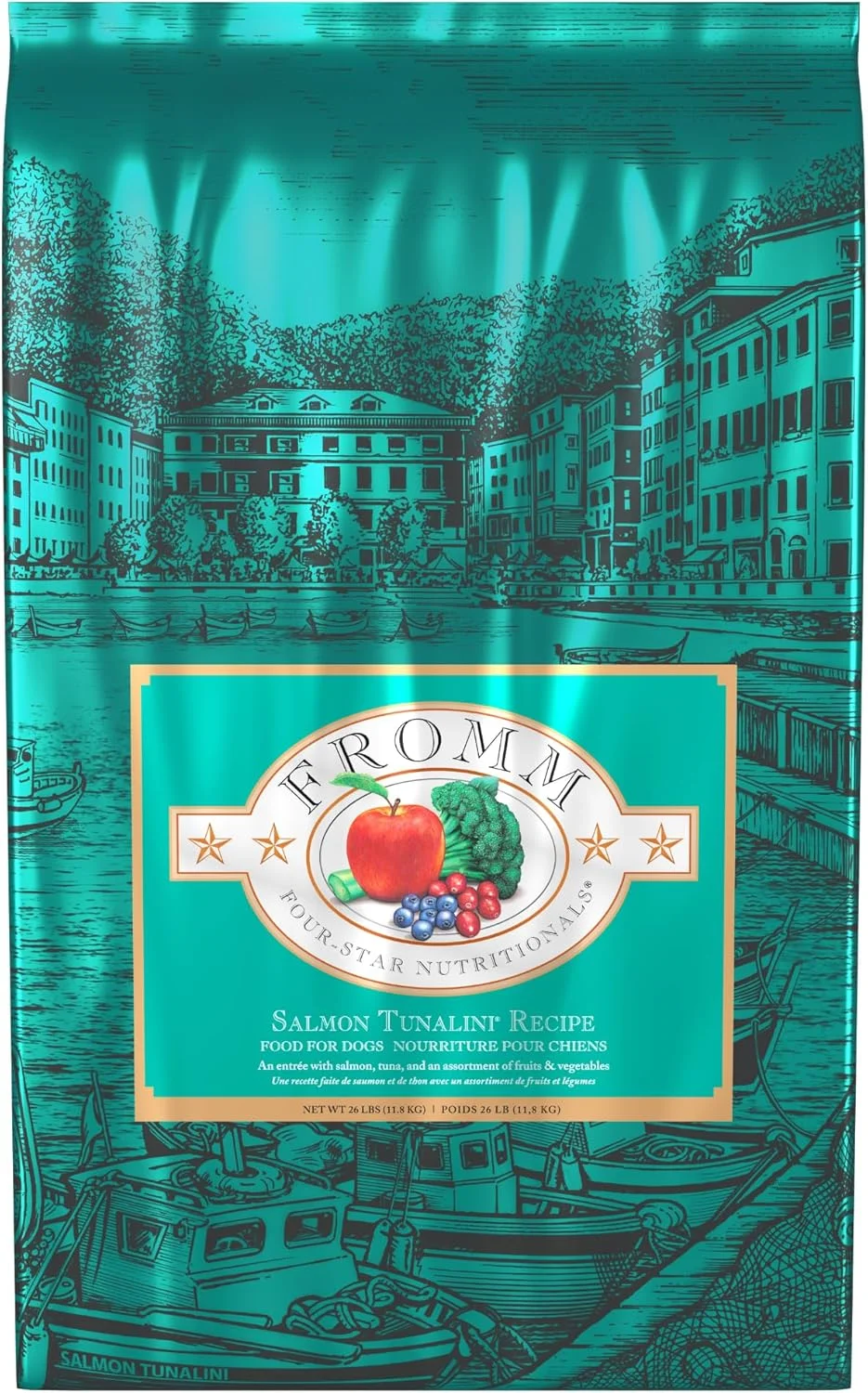 غذای خشک سگ فرم Four-Star Nutritionals Salmon Tunalini - غذای خشک ممتاز سگ - دستور پخت ماهی سالمون - 26 پوند