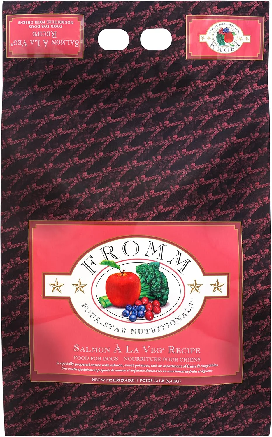 غذای سگ فرمول غذایی چهار ستاره فروم با طعم سالمون و سبزیجات - غذای خشک ممتاز سگ - دستور پخت سالمون - 5.4 کیلوگرم