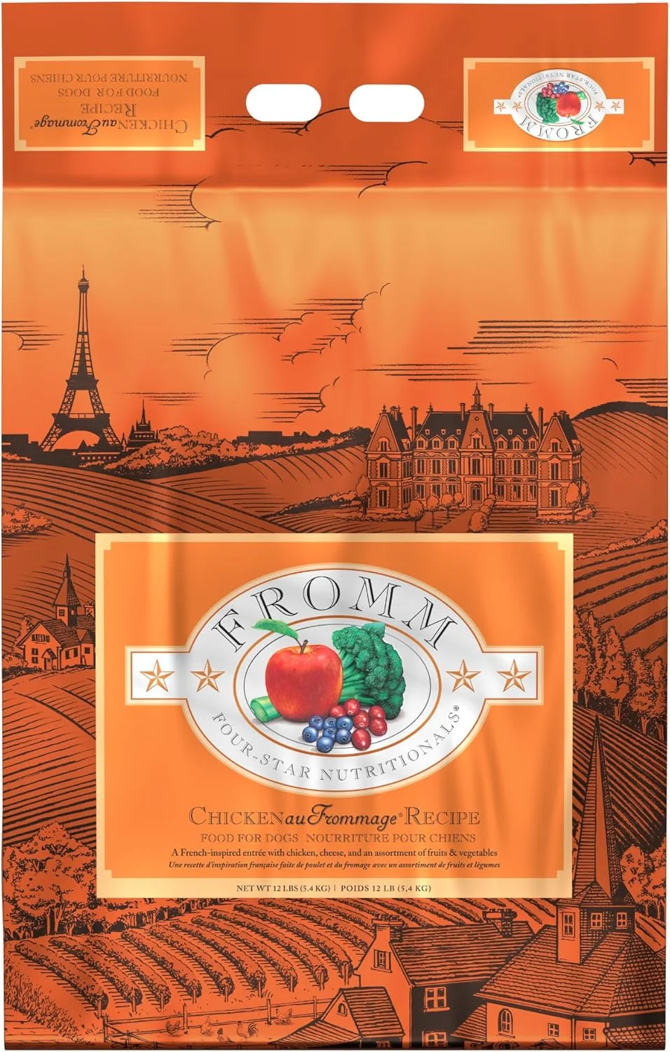 غذای سگ فروم Four-Star Nutritionals با طعم مرغ و پنیر - غذای خشک ممتاز سگ - دستور پخت مرغ - 5.4 کیلوگرم