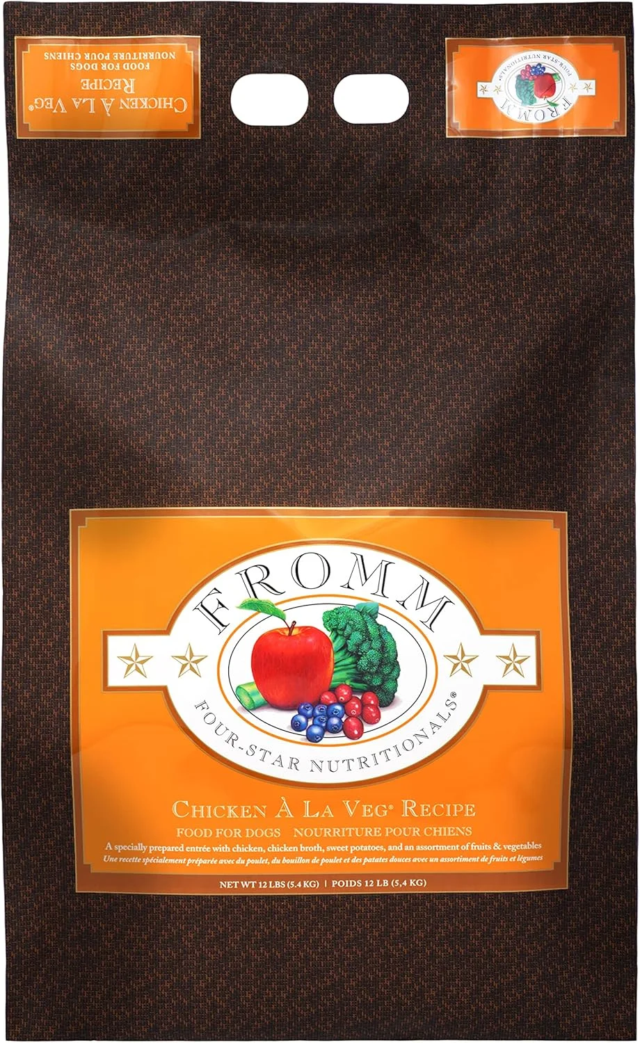 غذای خشک سگ Fromm Four-Star Nutritionals Chicken A La Veg - غذای خشک ممتاز سگ - دستور پخت مرغ - 5.4 کیلوگرم