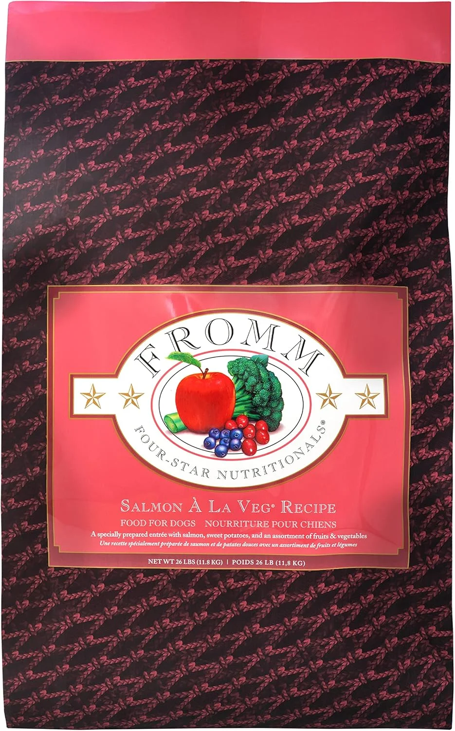 غذای سگ فروم Four-Star Nutritionals Salmon A La Veg - غذای خشک ممتاز سگ - دستور پخت ماهی سالمون - 26 پوند