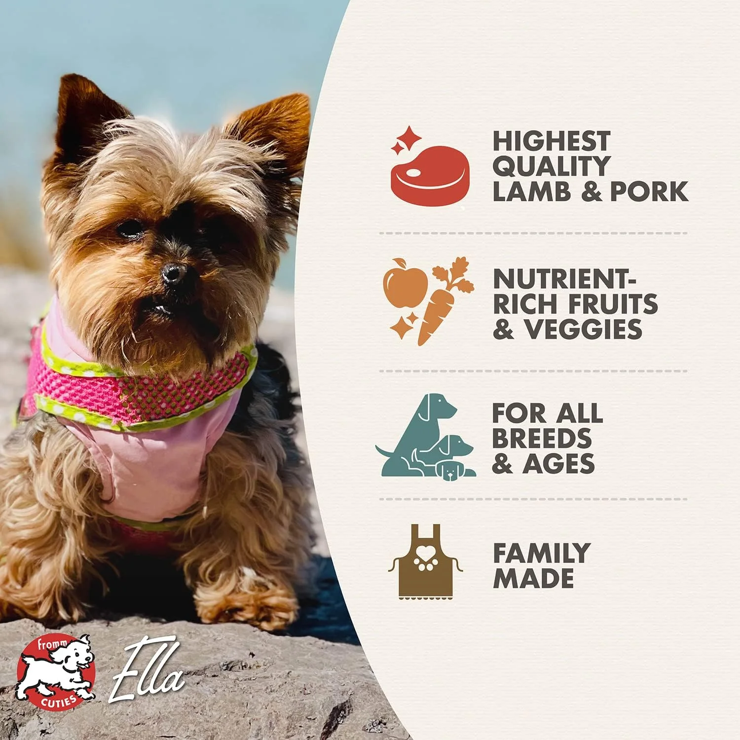 غذای خشک سگ با طعم بره و عدس Fromm Four-Star Nutritionals - غذای خشک ممتاز سگ - دستور پخت بره - 12 پوند