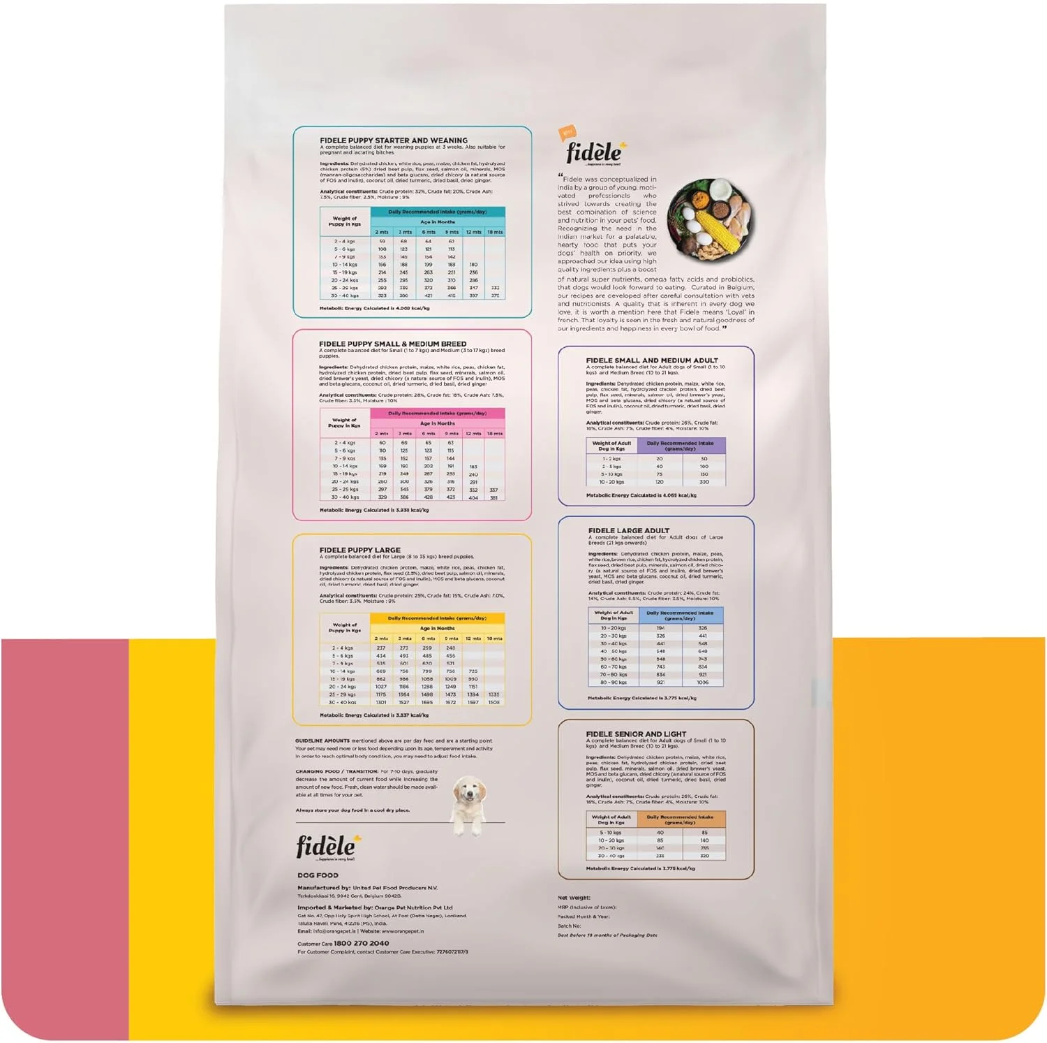 غذای خشک سگ فیدل پلاس، یک رژیم غذایی کامل و متعادل، کیسه 3 کیلوگرمی، مناسب برای همه توله سگ های نژاد کوچک و متوسط، بدون طعم دهنده، رنگ یا مواد نگهدارنده مصنوعی