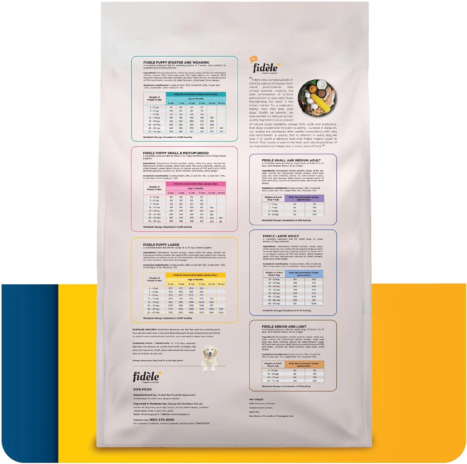 غذای خشک سگ Fidele+ یک رژیم غذایی کامل و متعادل کیسه 3 کیلوگرمی مناسب برای همه سگ های بالغ نژاد بزرگ بدون طعم دهنده های مصنوعی، رنگ یا مواد نگهدارنده