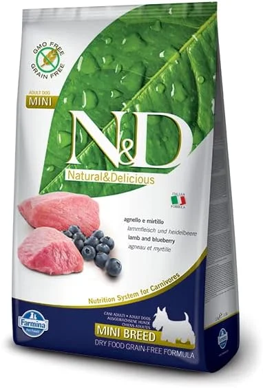 غذای خشک سگ بالغ نژاد کوچک فارمینا با طعم بره و بلوبری - 2.5 کیلوگرم