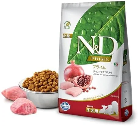 غذای خشک سگ فارفینا پرایم طعم مرغ و انار مخصوص توله سگ نژاد کوچک 2.5 کیلوگرم