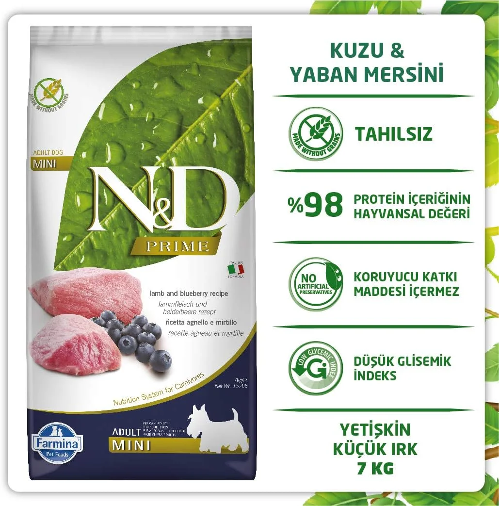 غذای خشک سگ بدون غلات با طعم بره، فرمولا نچرال اند دلیشس فارمینا، 7 کیلوگرم