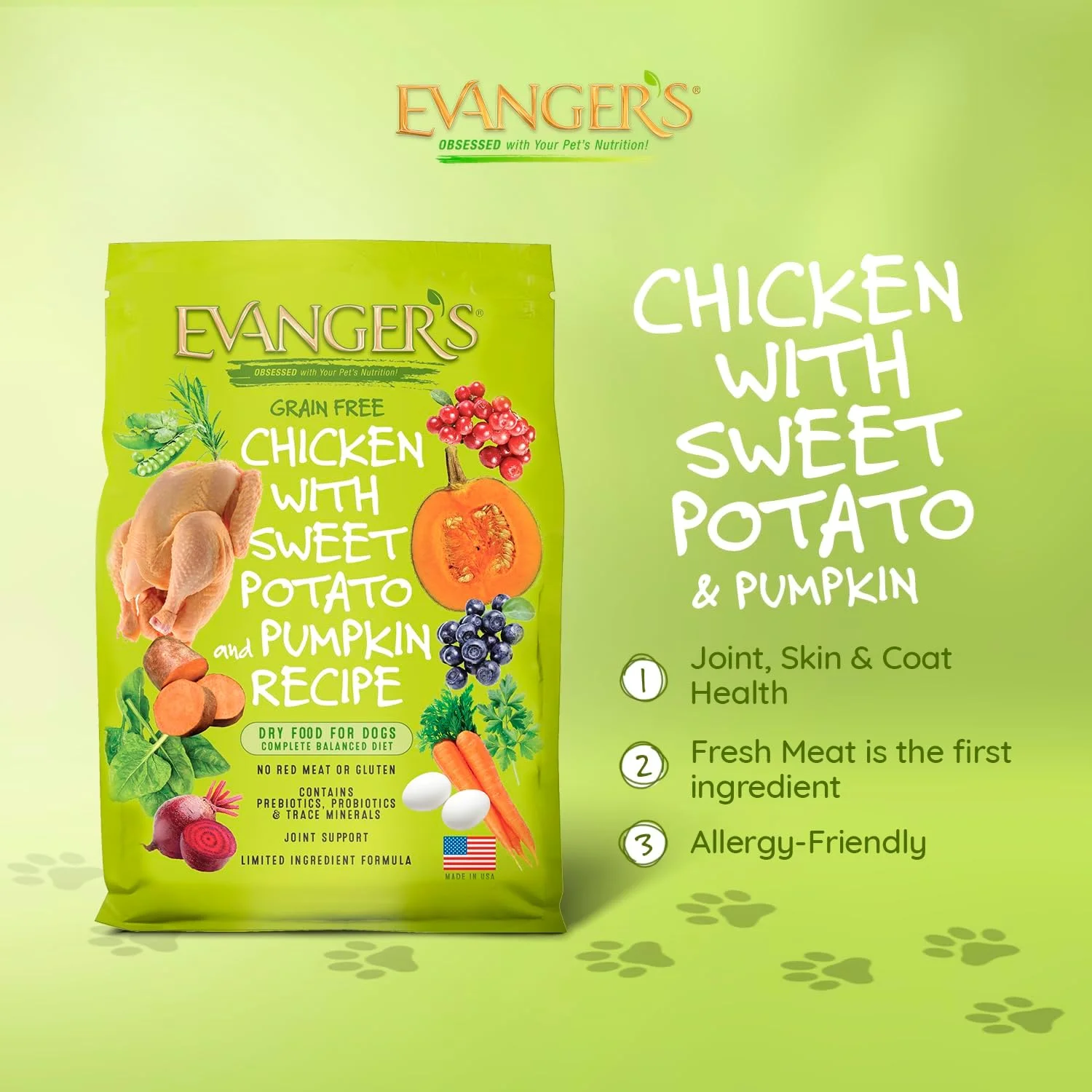 غذای خشک سگ بدون غلات اونجرز با طعم مرغ، سیب زمینی شیرین و کدو تنبل - 7.5 کیلوگرم