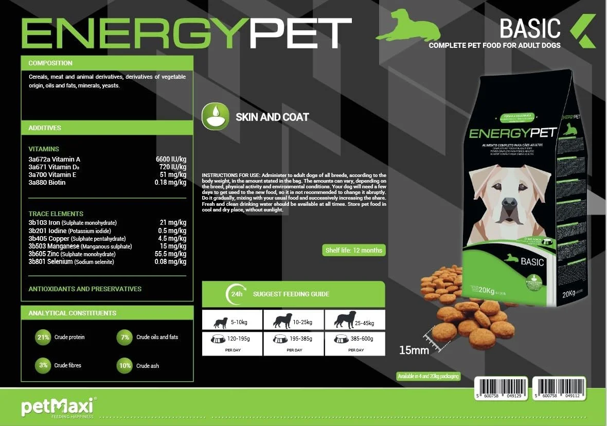 غذای خشک پایه سگ بالغ EnergyPet (20 کیلوگرم)