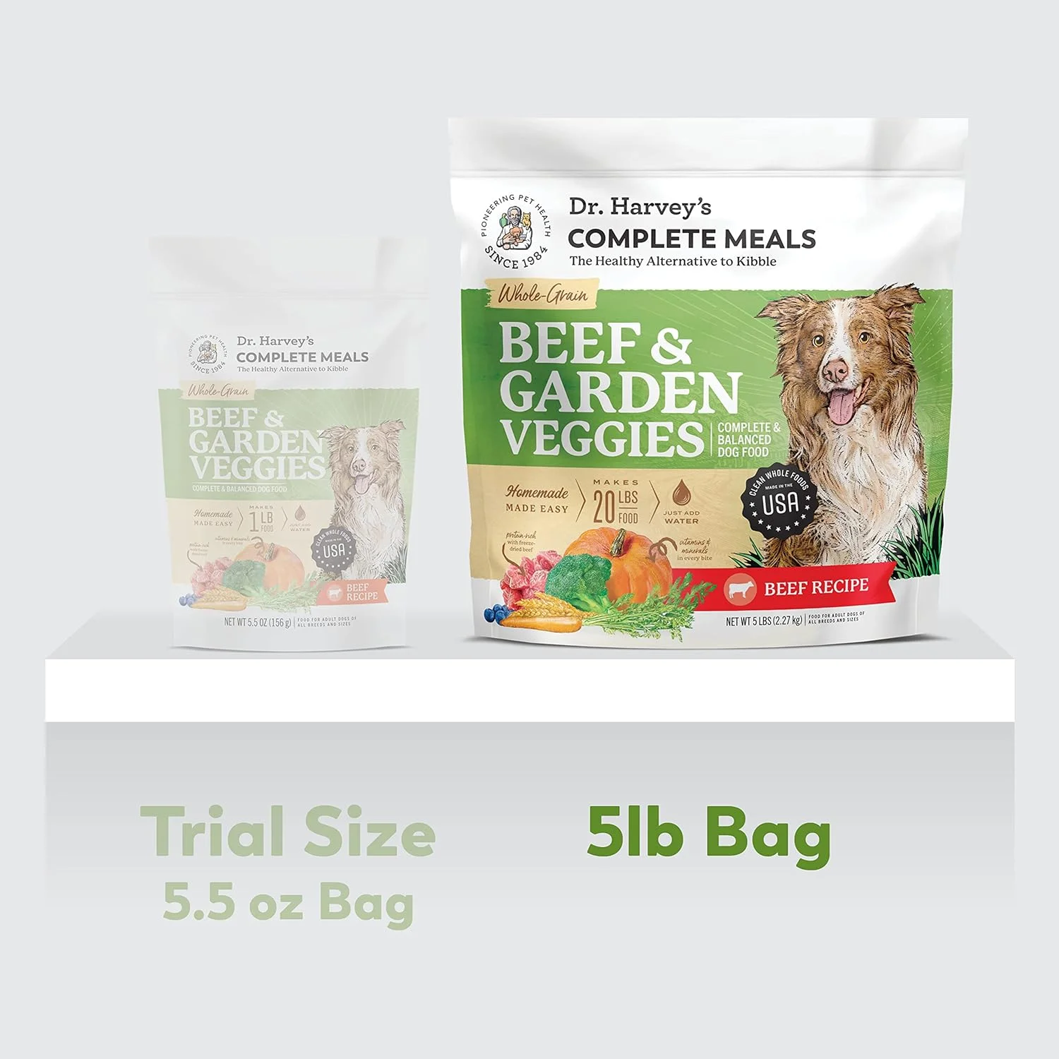 غذای سگ دکتر هاروی با گوشت گاو و سبزیجات باغی، غذای خشک کامل دانه کامل با گوشت گاو خشک شده (2.26 کیلوگرم)