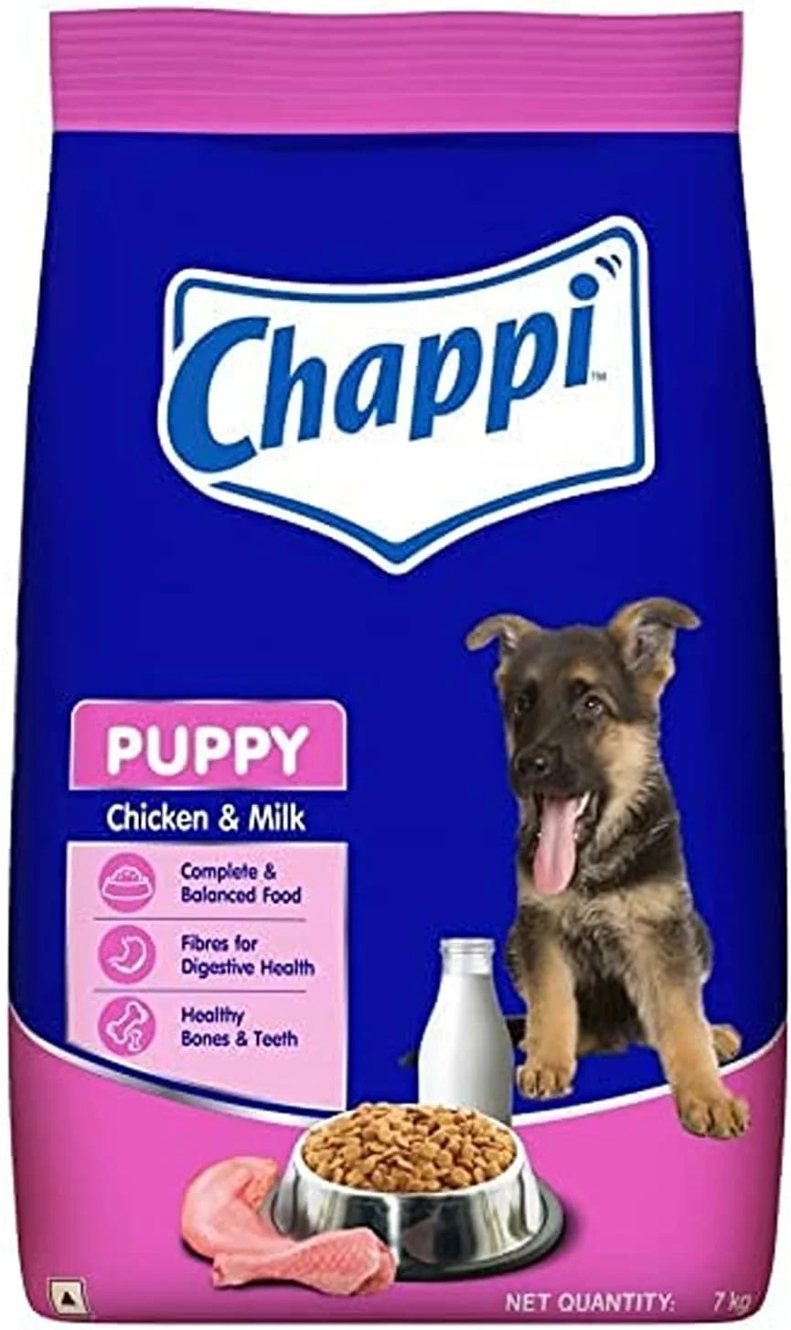 غذای خشک سگ پاپی چاپی، طعم مرغ و شیر، بسته 7 کیلوگرمی