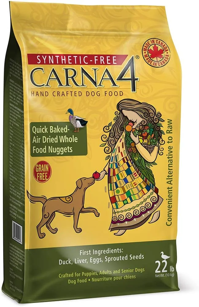 غذای خشک سگ با طعم اردک CARNA4 مناسب برای تمام مراحل زندگی (10 کیلوگرم، اردک)