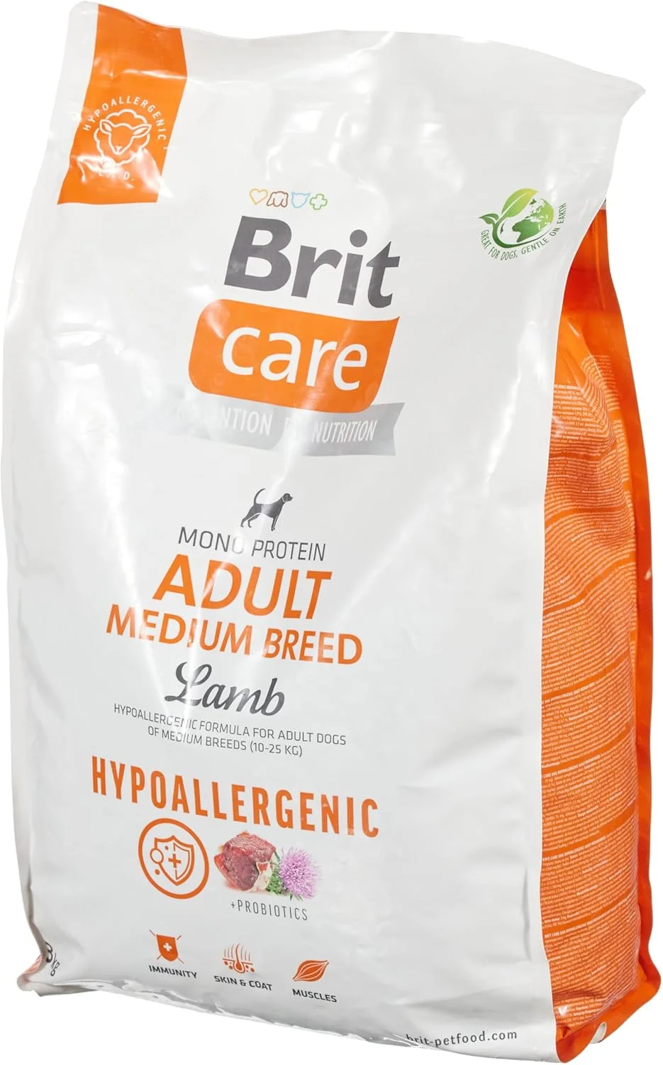 غذای خشک سگ بالغ نژاد متوسط با طعم بره بریت کر - 3 کیلوگرم