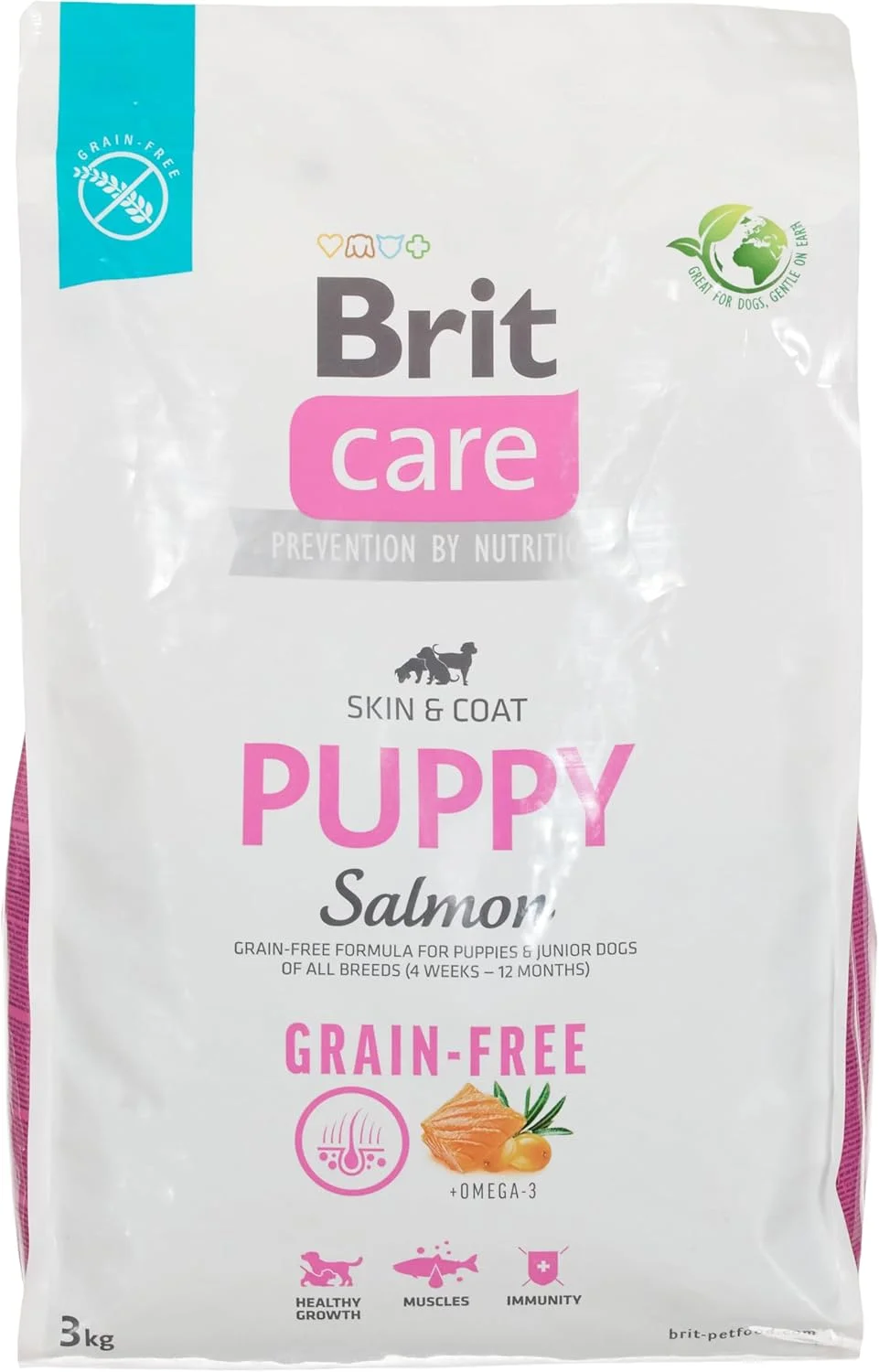 غذای خشک سگ بچه نژاد کوچک بریت کر با طعم سالمون - 3 کیلوگرم