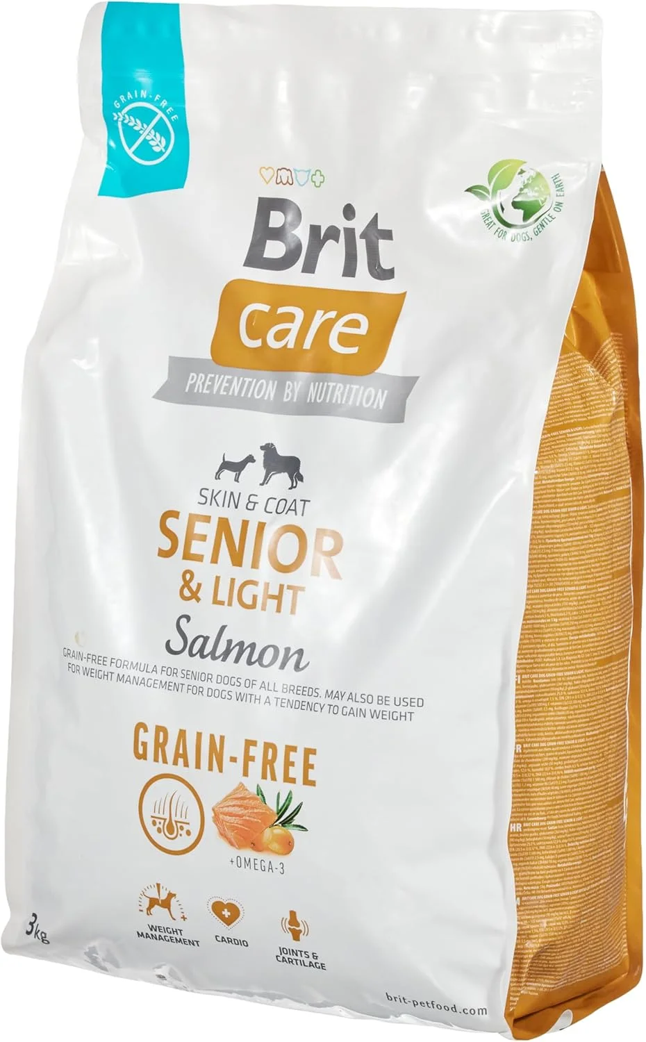 غذای خشک سگ سالمون و لایت بریت کر مخصوص سگ های مسن و دارای اضافه وزن - 3 کیلوگرم