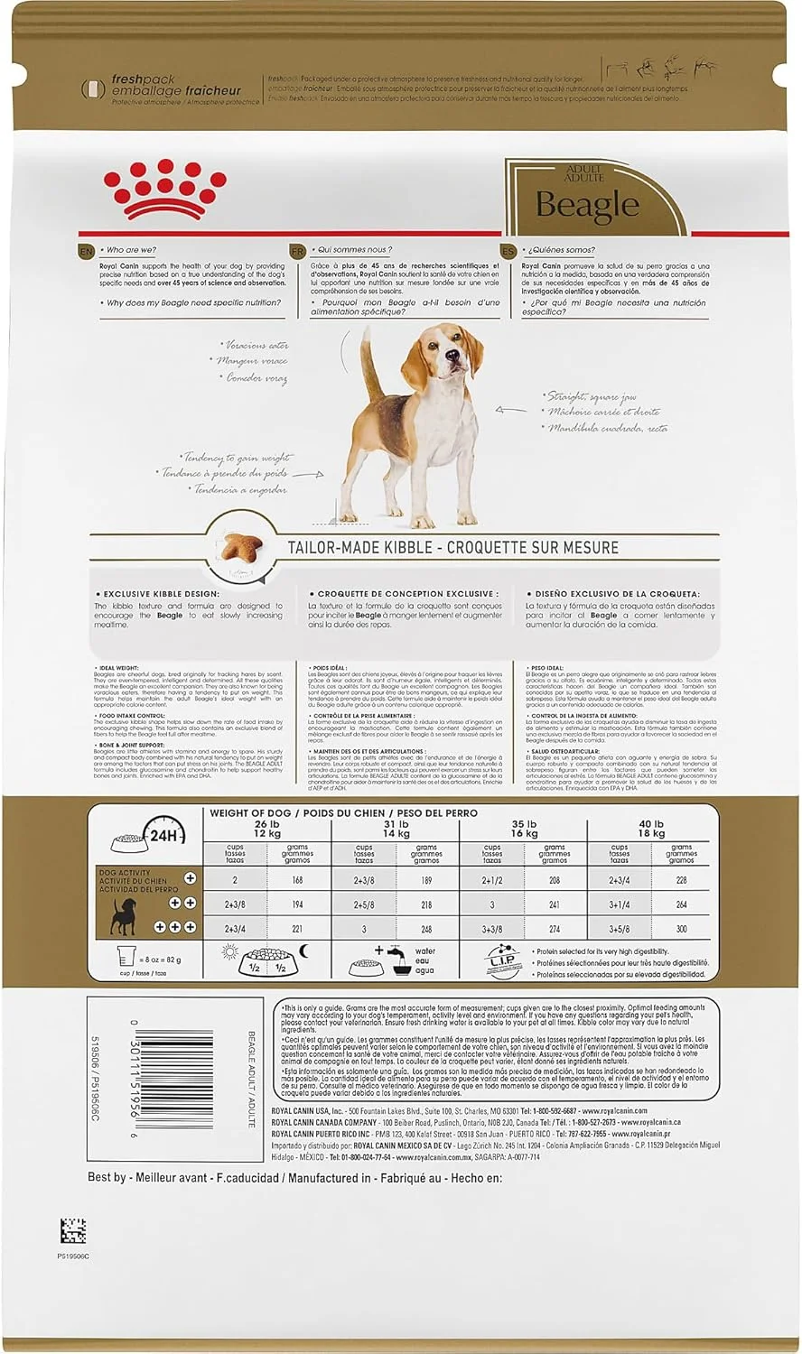 غذای خشک سگ بالغ نژاد بیگل، 14 کیلوگرم (rc519530) Dtf