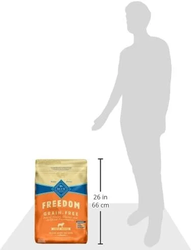 غذای خشک سگ بالغ نژاد بزرگ بلو بوفالو فریدام، بدون غلات، طعم مرغ، 10.8 کیلوگرم