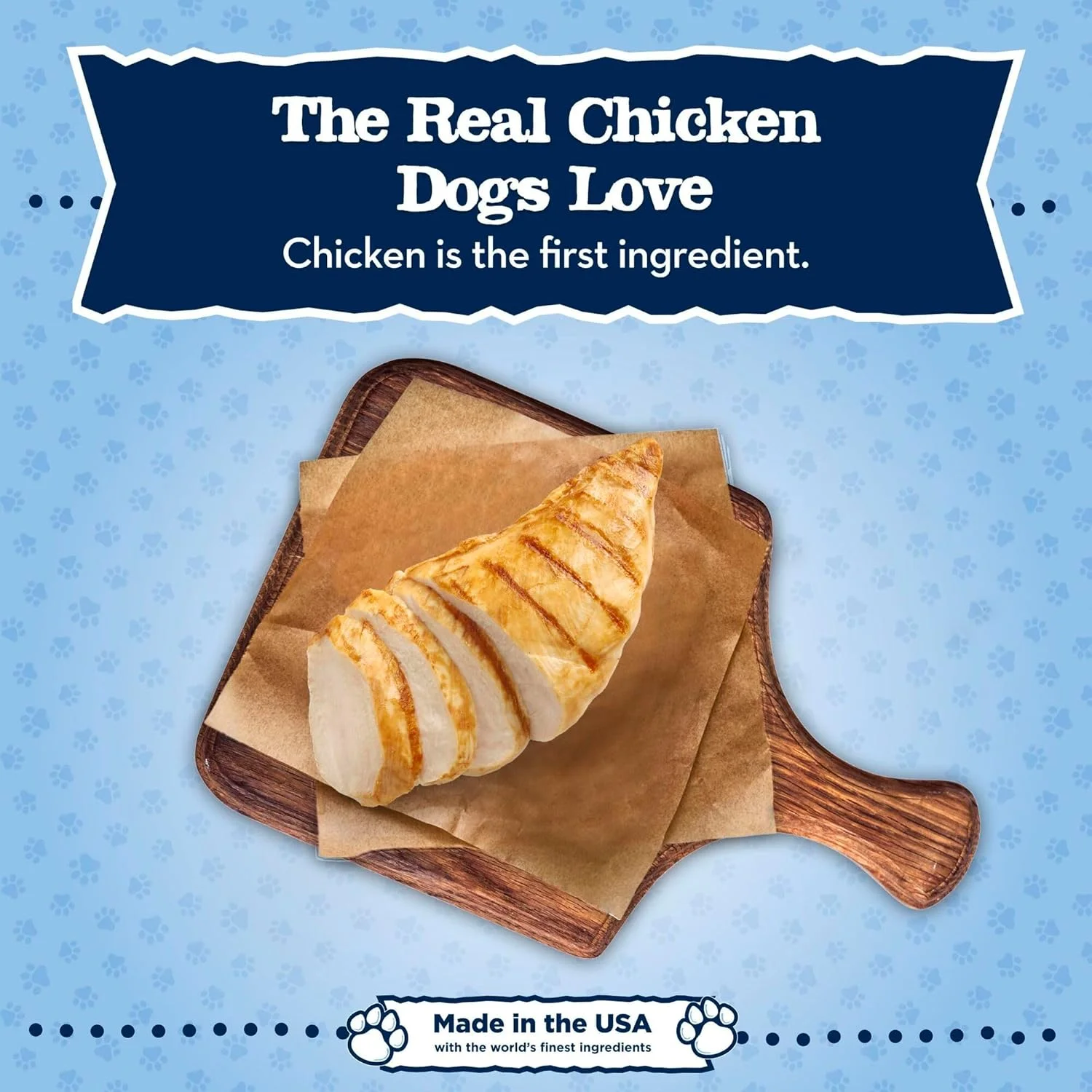 غذای خشک طبیعی سگ بچه بلو بوفالو بیبی بلو، فرمول رشد سالم با DHA، دستور پخت مرغ خوش طعم با پروتئین بالا، کیسه 20 پوندی