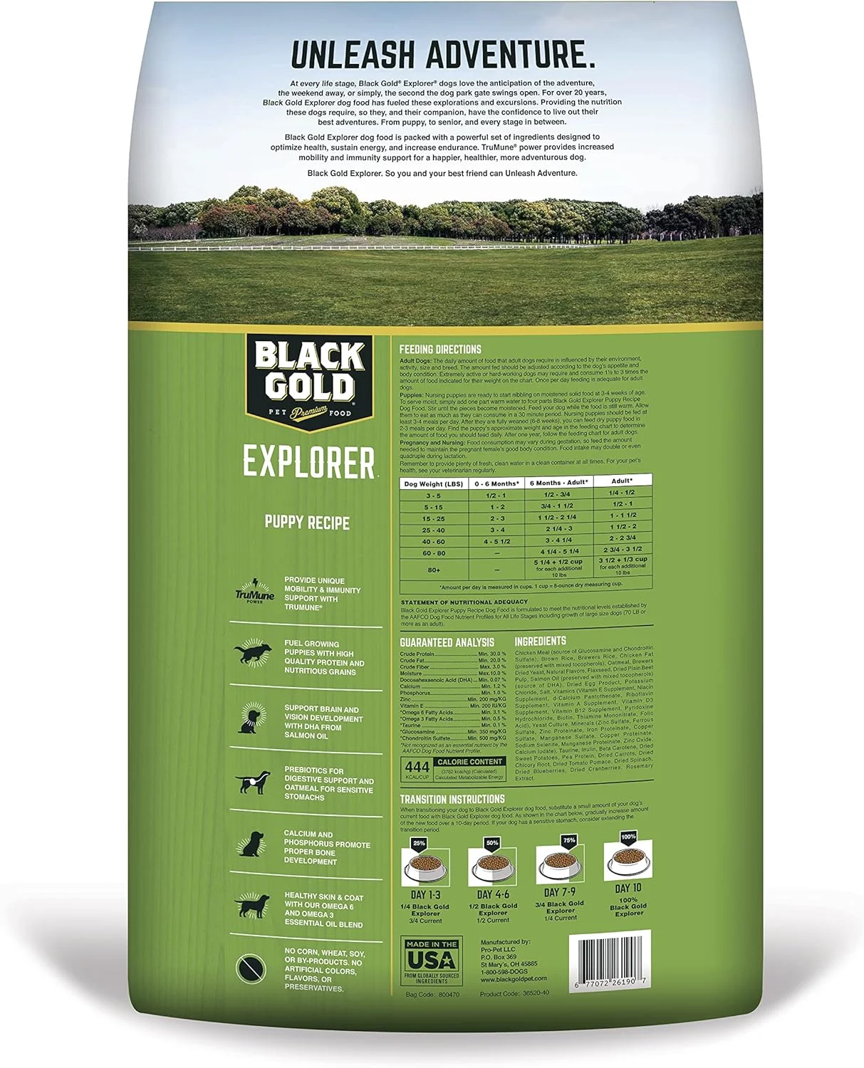 غذای خشک سگ بچه گلد اکسپلورر با طعم مرغ