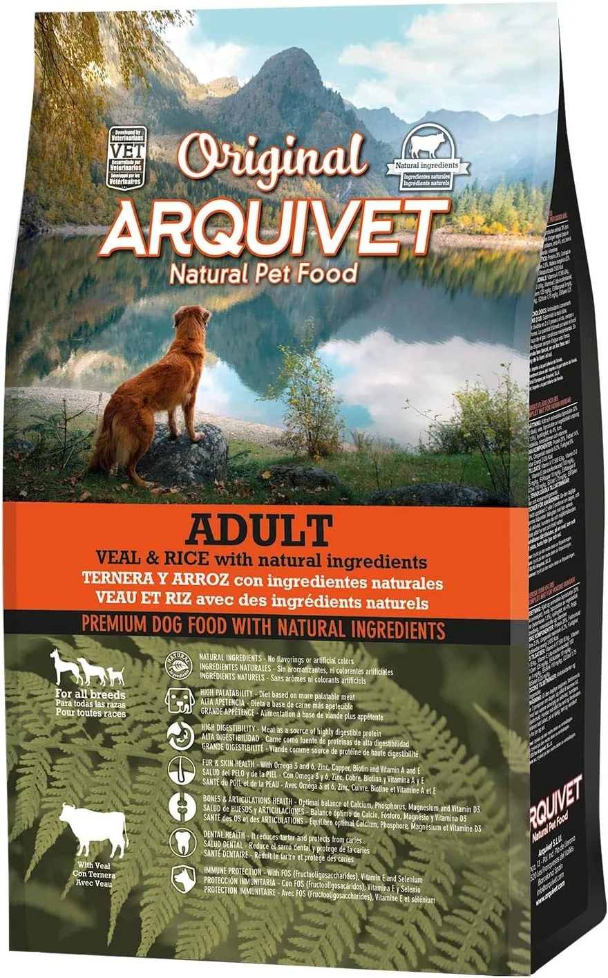 غذای خشک سگ بالغ آرکوییت با طعم گوشت گوساله و برنج 3 کیلوگرمی