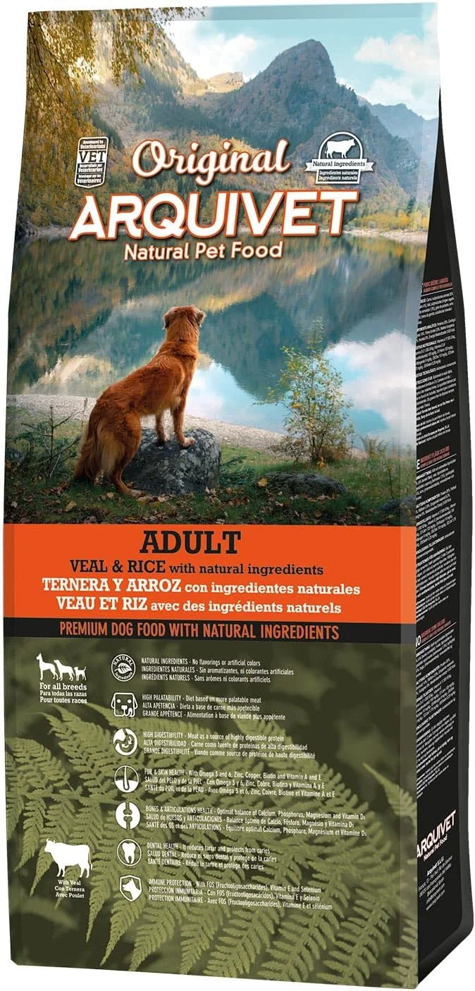 غذای خشک سگ بالغ آرکوییت با طعم گوشت گوساله و برنج 12 کیلوگرمی