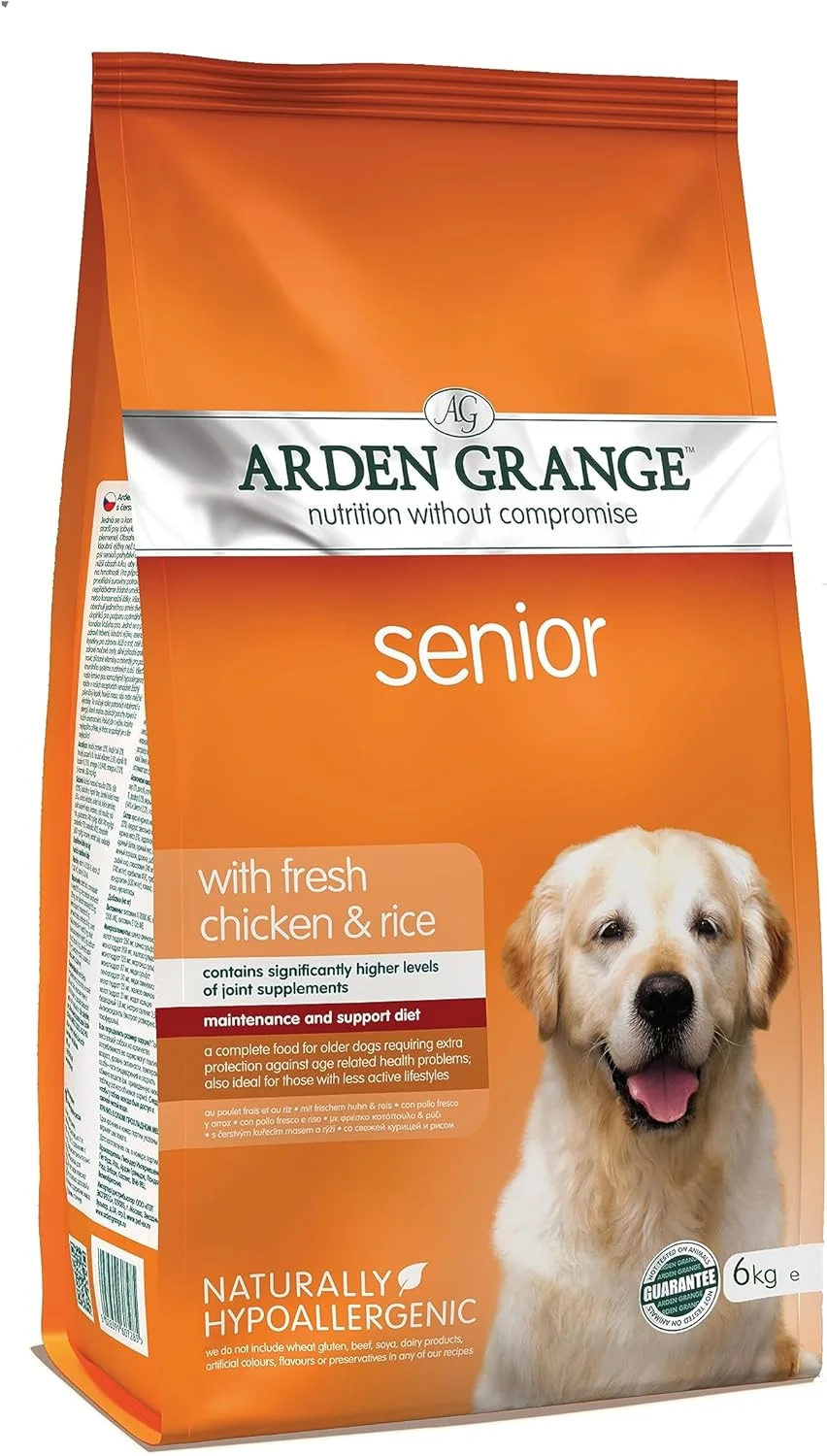 غذای خشک سگ مسن آردن گرانج با مرغ تازه و برنج - 6 کیلوگرم