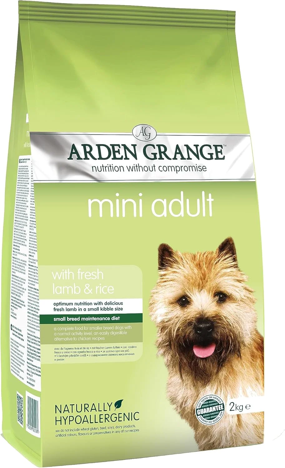 غذای خشک سگ بالغ نژاد کوچک Arden Grange با طعم بره و برنج تازه - 2 کیلوگرم